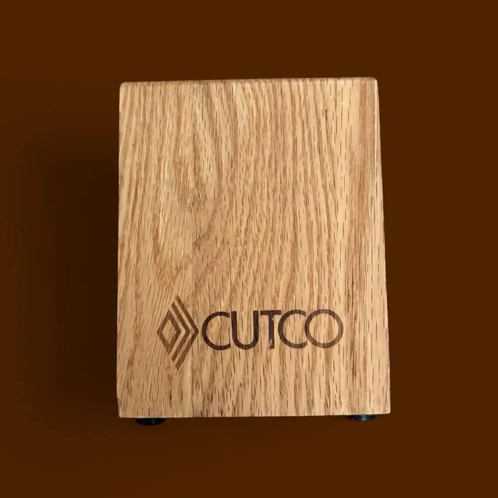 CUTCO Wooden Accessory Kitchen Tool Utensil Holder Organizer Pen Caddy Wood USA